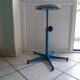 Tabouret ancien industriel réglable acier et bois année 1970