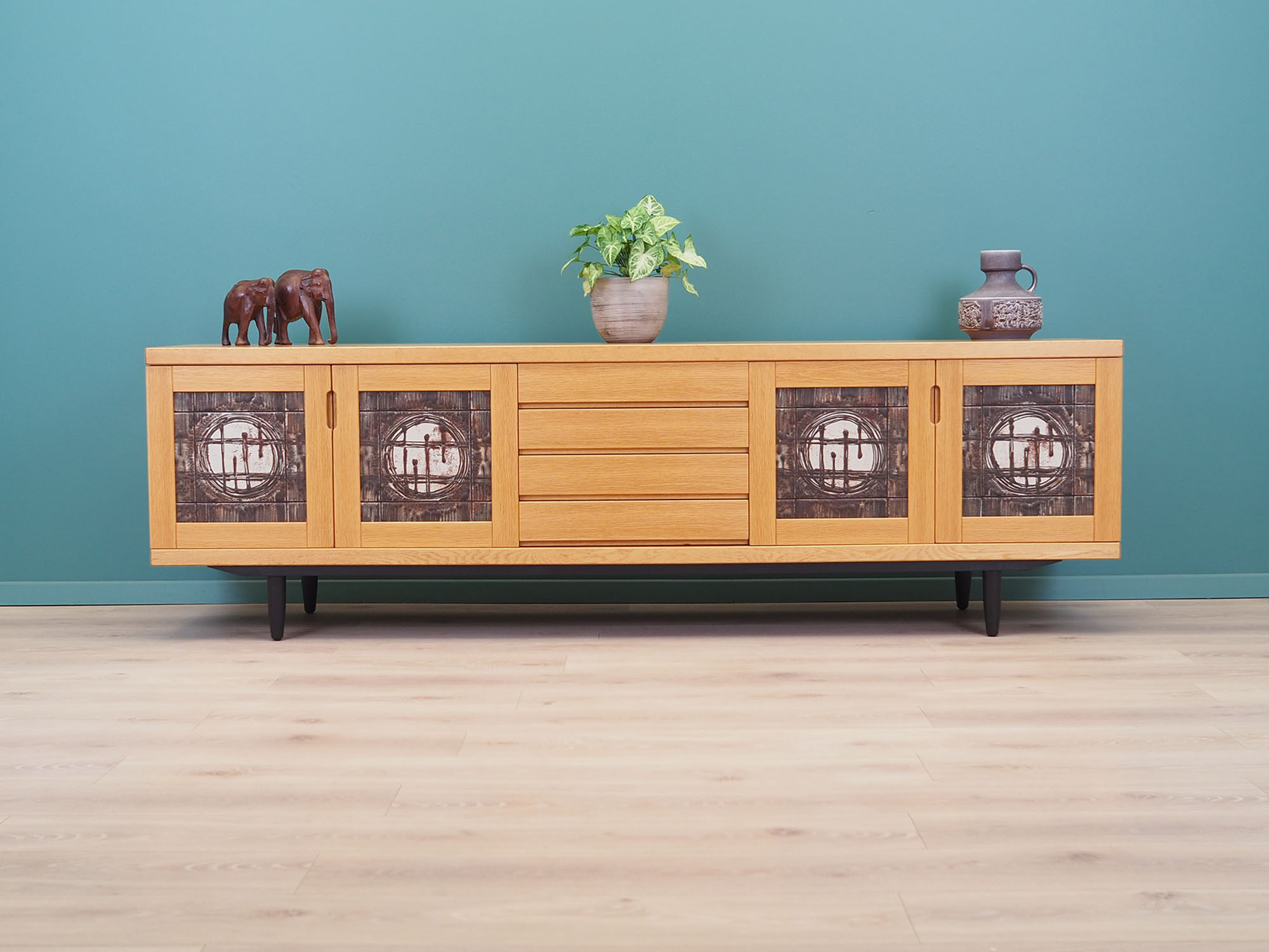 Ash sideboard, Danish design, 1970s, designer: Poul H. Poulsen, production: Gangsø Møbler