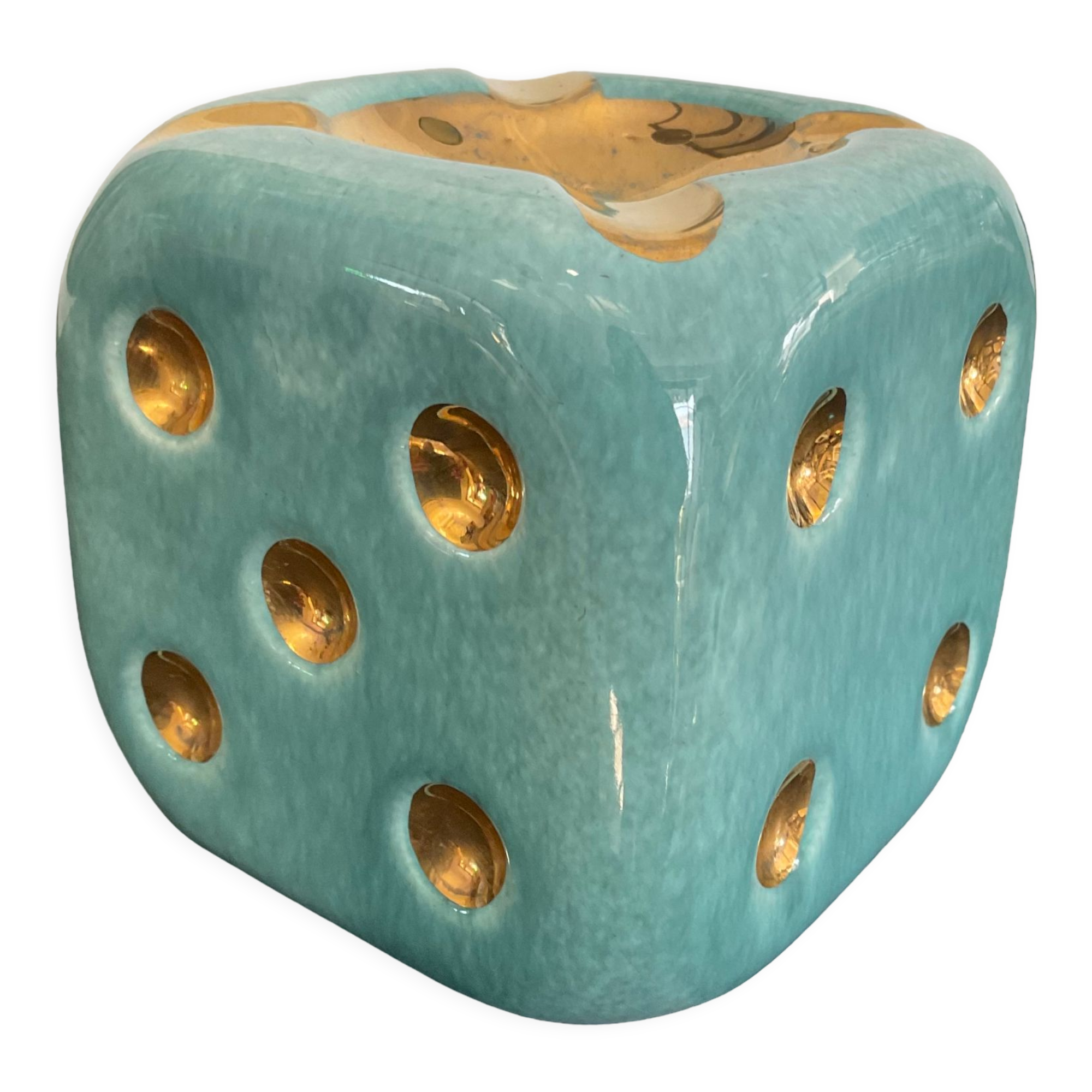 Vintage ashtray in glazed ceramic 70s