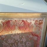 Set of 6 chairs sober wooden with fabric of Louis XVI style