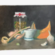 Oil painting on canvas old still life