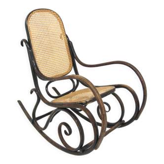Rocking-chair "trinidad" en hêtre, möbel-ikea, suède, 1960