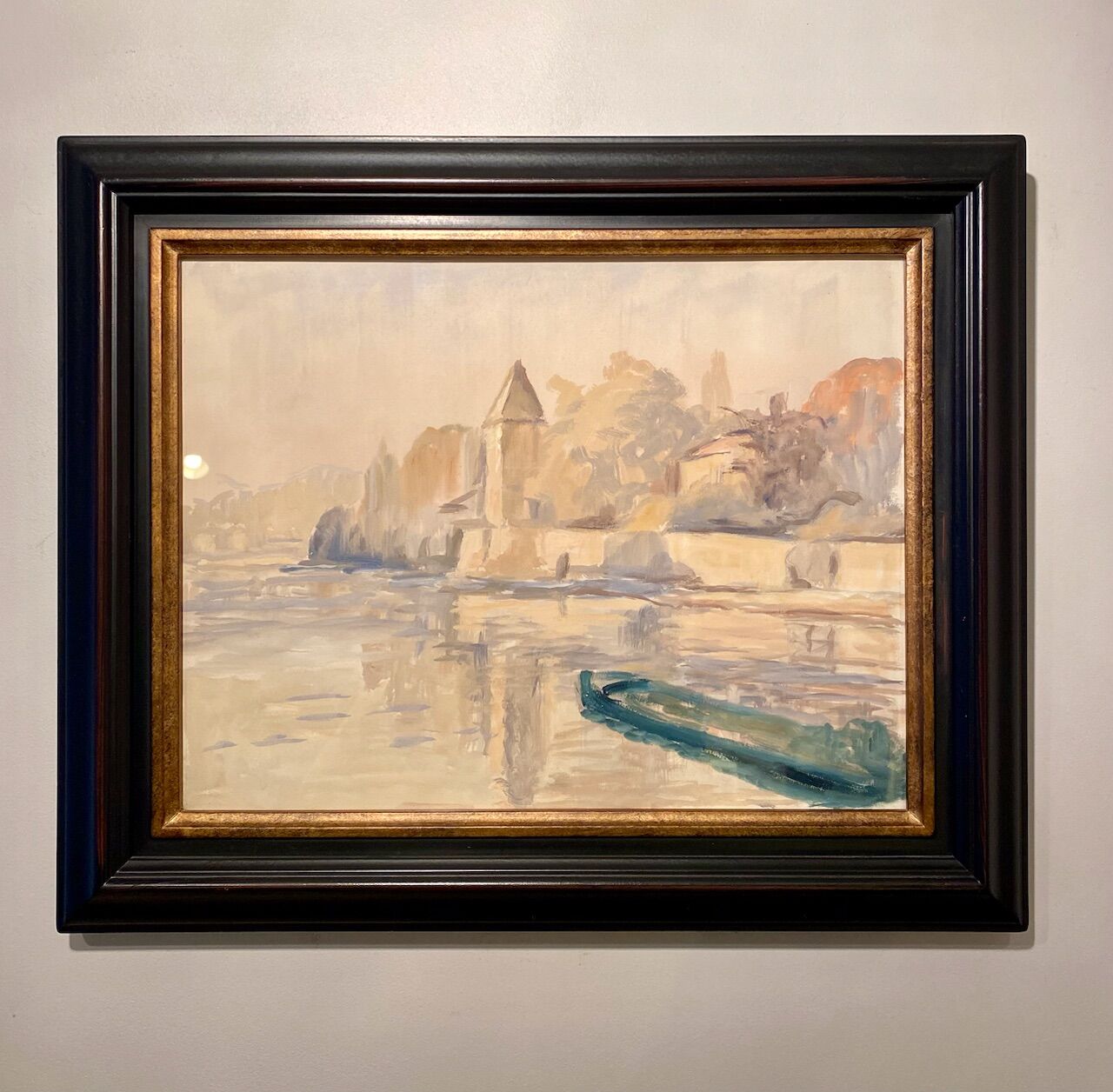 Old painting, edge of the Saône, XX century