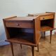Paire de chevets en bois vintage années 50-60