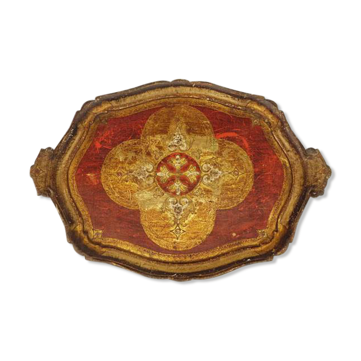 Cocktail oval Florentine tray