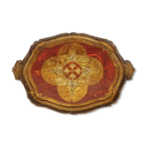 Cocktail oval Florentine tray