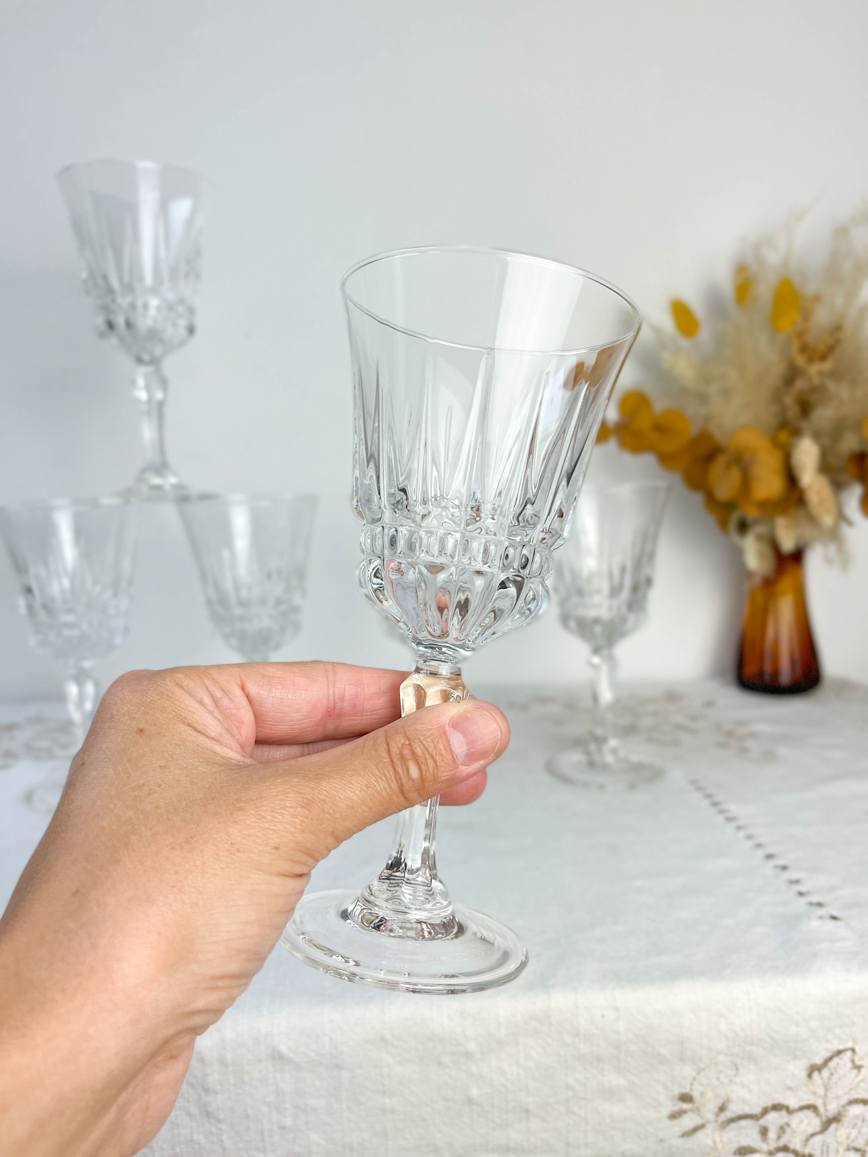 6 verres à eau en cristal Luminarc