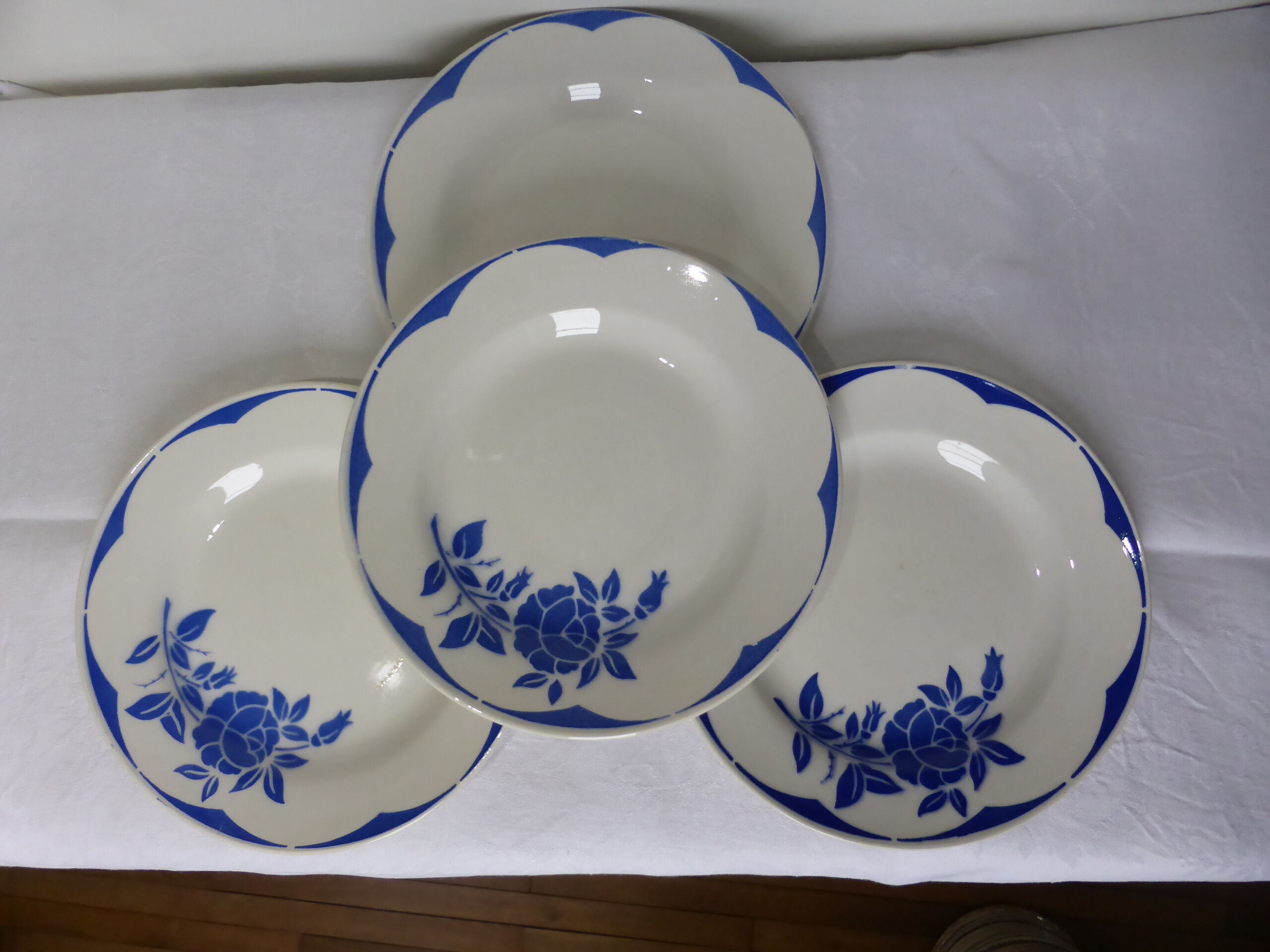 4 flat plates of Digoin Sarreguemines model Corsica 211209