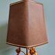 Lampe de table italienne en métal dorée, style Hollywood Regency, 1970