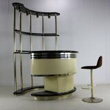 Seventies design dry bar by Harvey Guzzini for Stilglass Donati