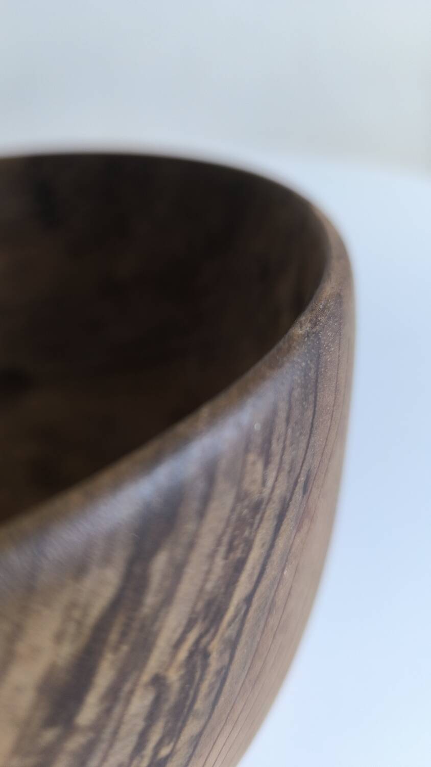 Olive wood salad bowl from the 50s