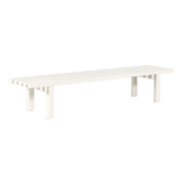 1970s White metal slat bench from the Netherlands