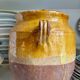 Grease pot, glazed ochre ceramic jar no. 4 - 18th century