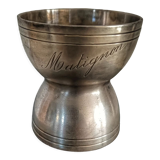 Engraved shell Matignon in silver metal