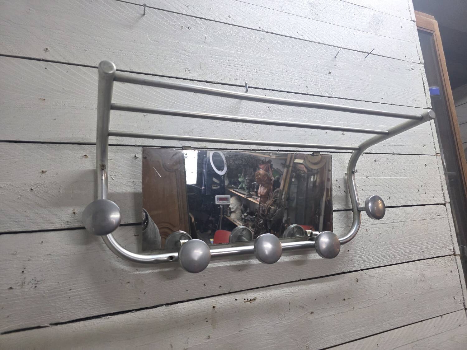 1960s aluminum coat rack