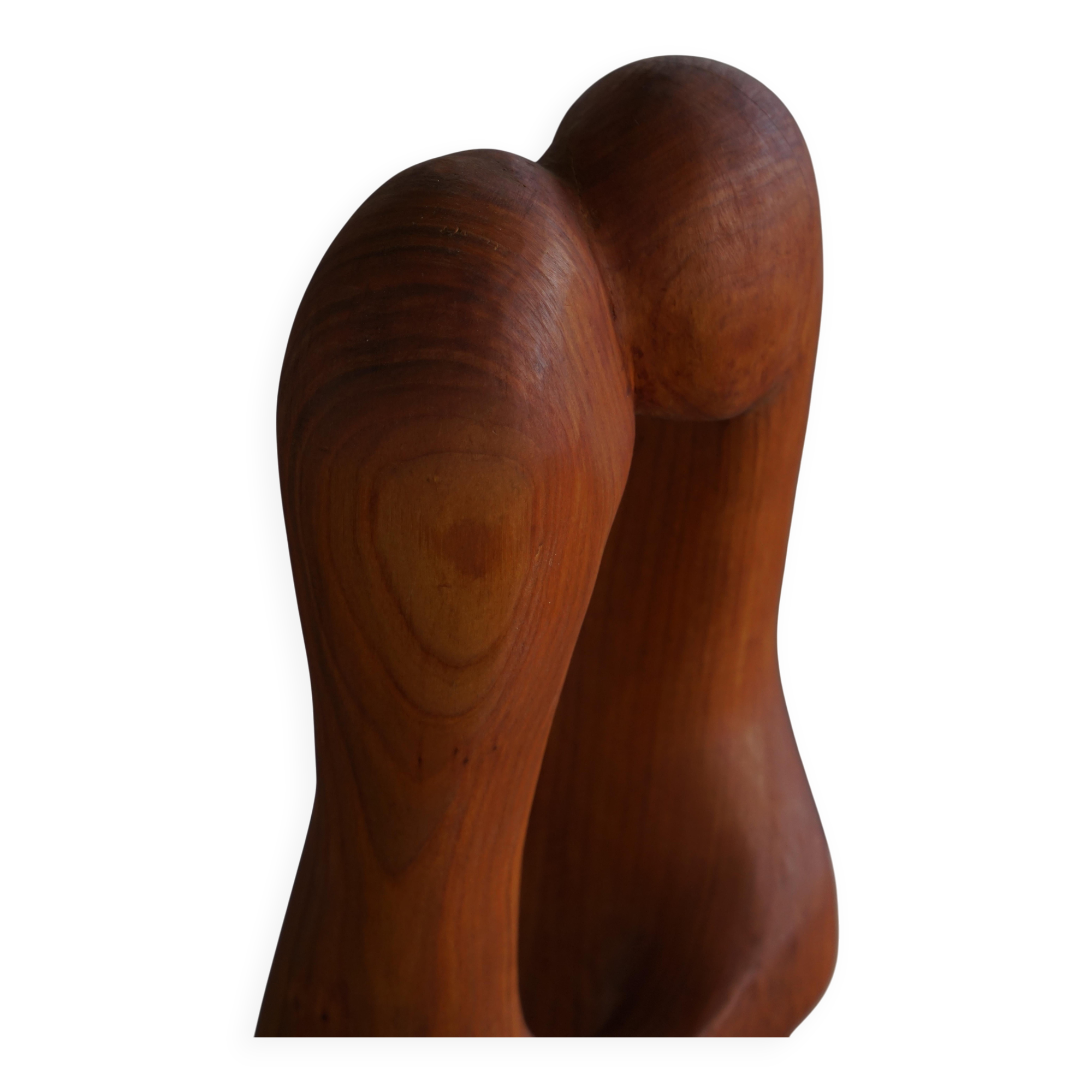 Decorative wooden sculpture "Love" by Ole Wettergren, Denmark, 2000s