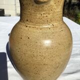 Pichet grès moucheté artisanal beige