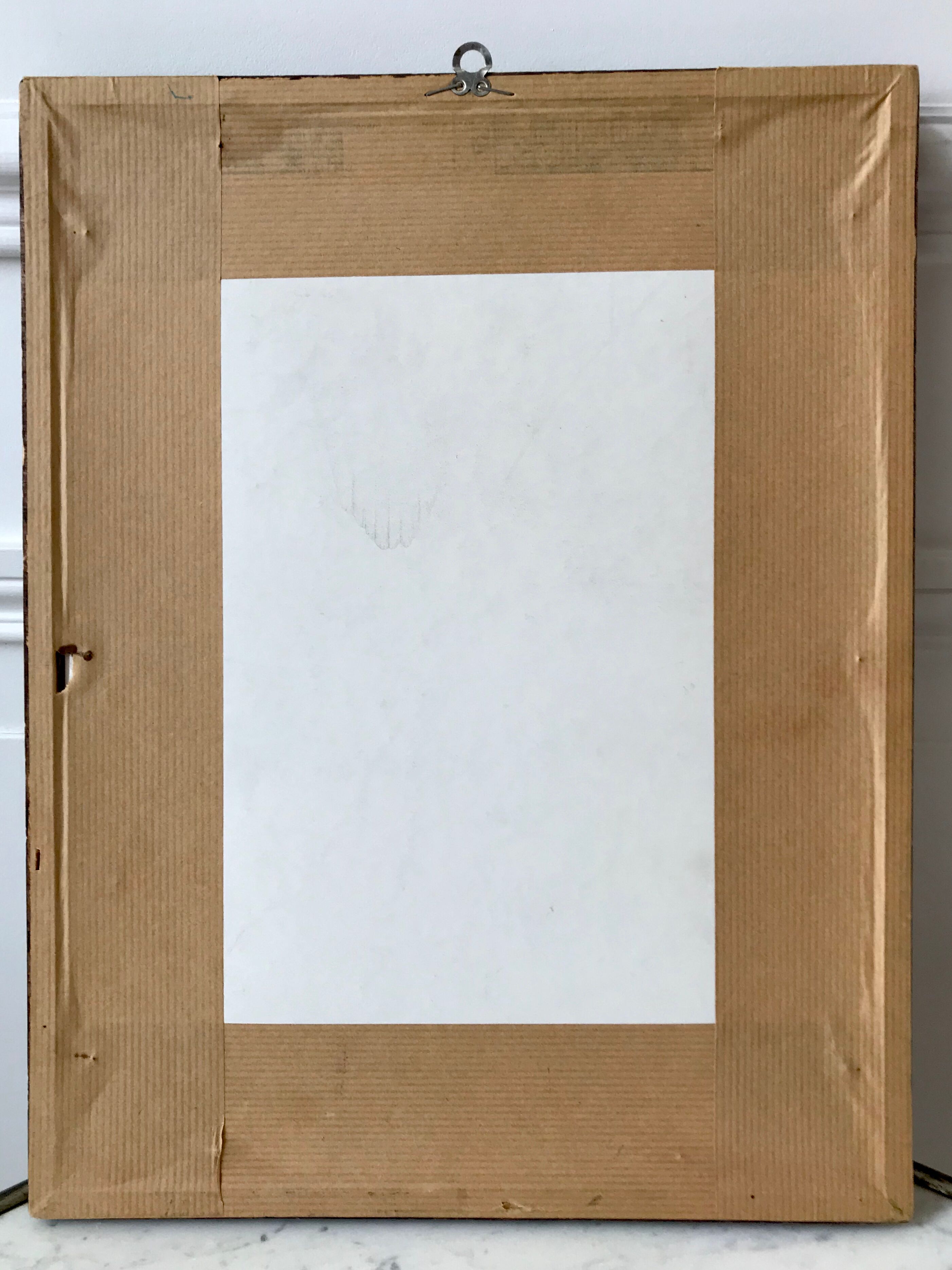 Watercolor bird Pinson signed vintage