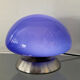 Vintage blue opaline mushroom lamp from the 1980s.