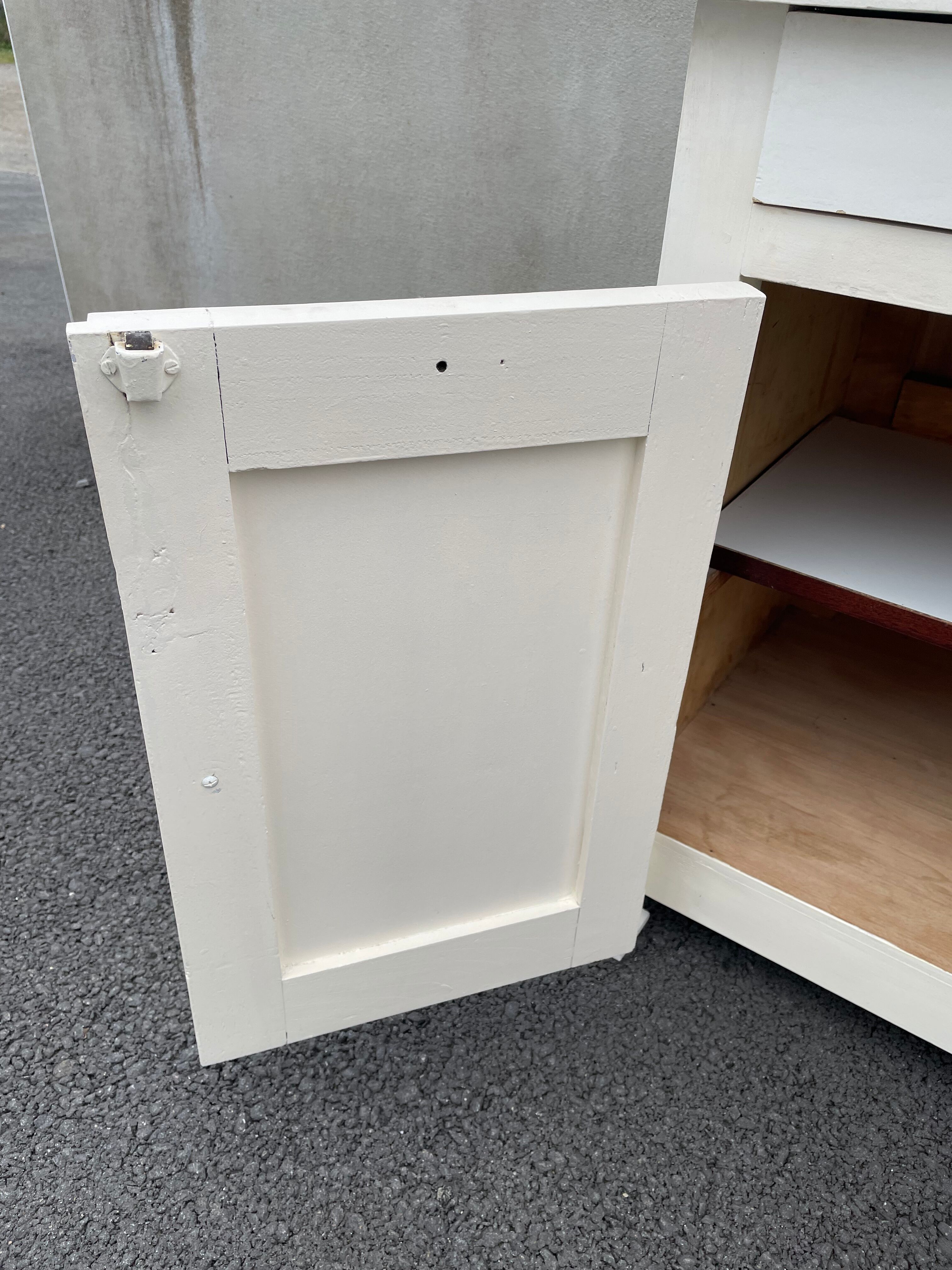 Moulded white sideboard