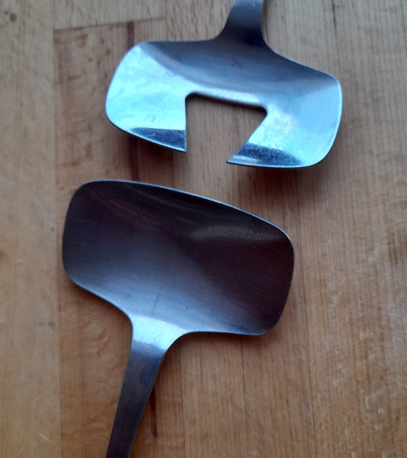 70s stainless steel salad servers