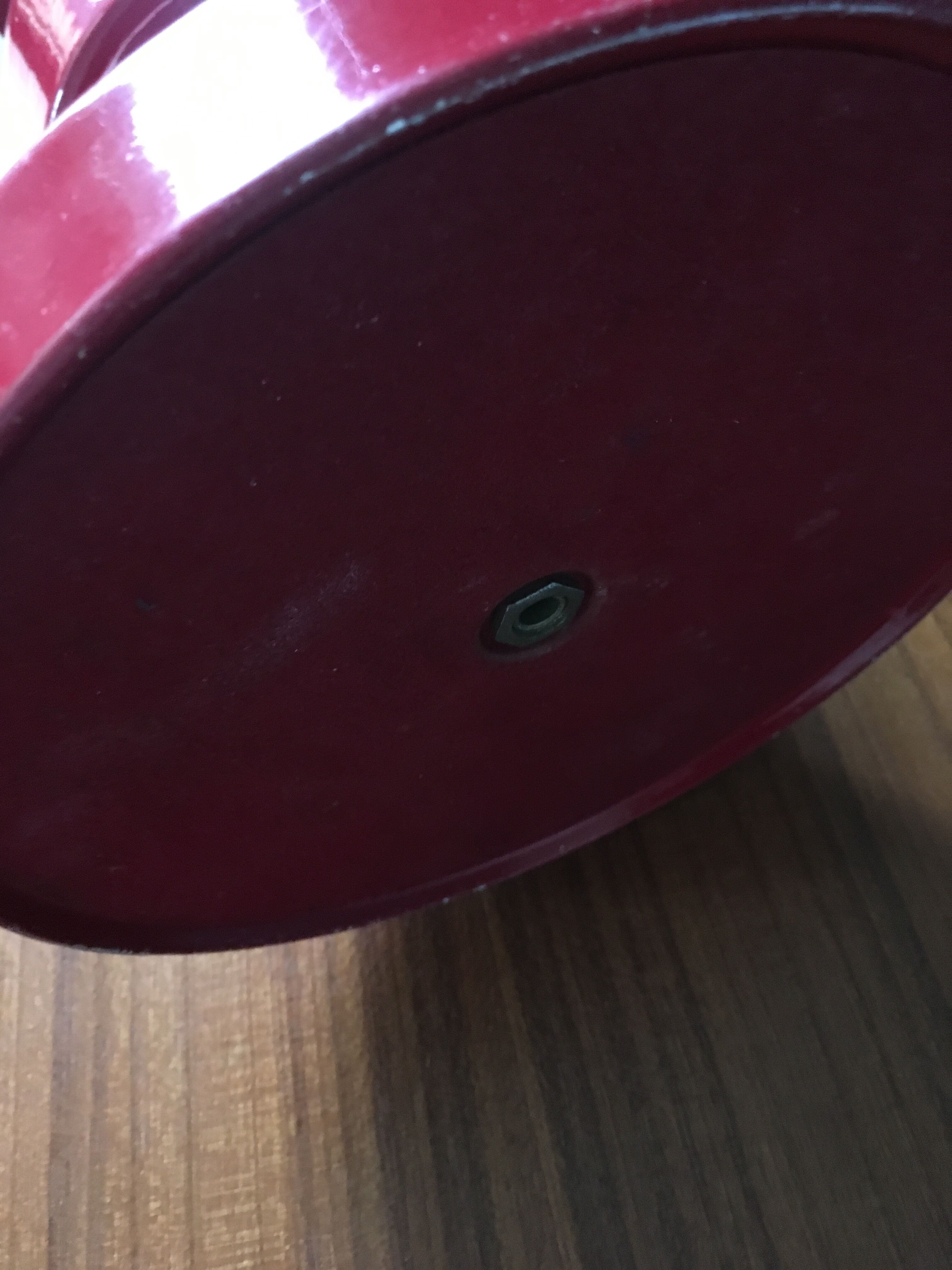 Ball vintage painted metal table lamp