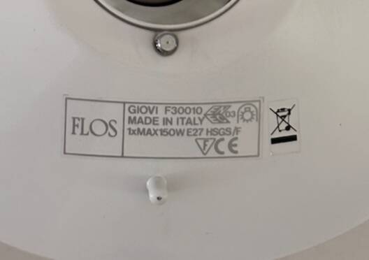 Giovi wall light by Achille Castiglioni for Flos 1982 Lacquered White Metal Design