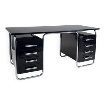 Bauhaus Writing Desk in Chrome by M. Breuer for Thonet, Czech, 1930s