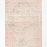 3x11 dusty beige & brown vintage runner rug