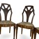Ensemble de 6 chaises de salle à manger en noyer sculpté Art Déco, années 1920/1930