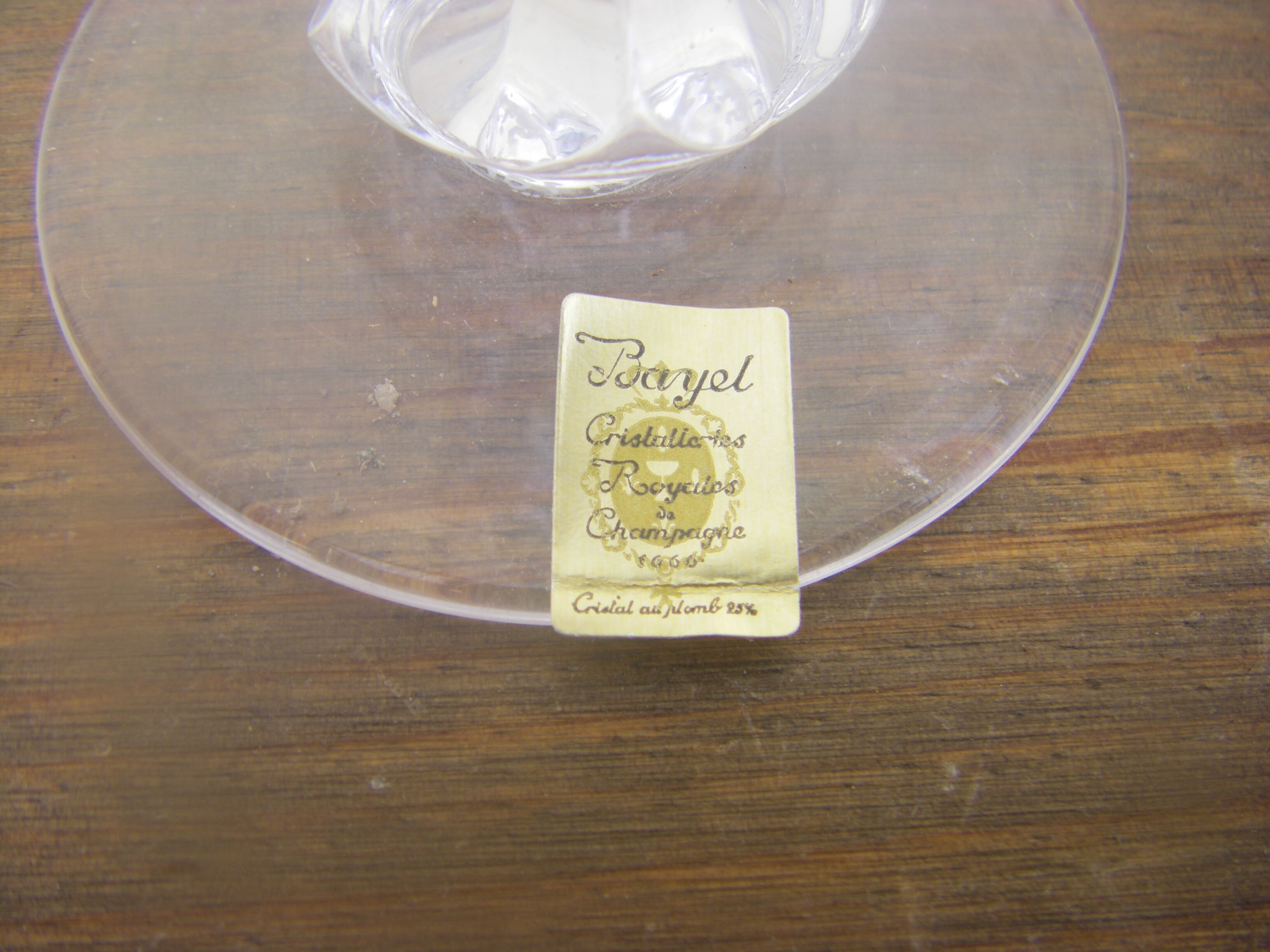 Six bayel cut crystal glasses