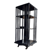 Napoleon III rotating bookcase in black wood