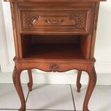 2 tables de chevet style Louis XV tiroirs et pieds cabrioles, 1960