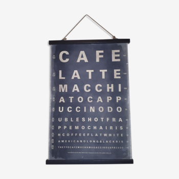 Tableau d'ophtalmologie spécial cafe