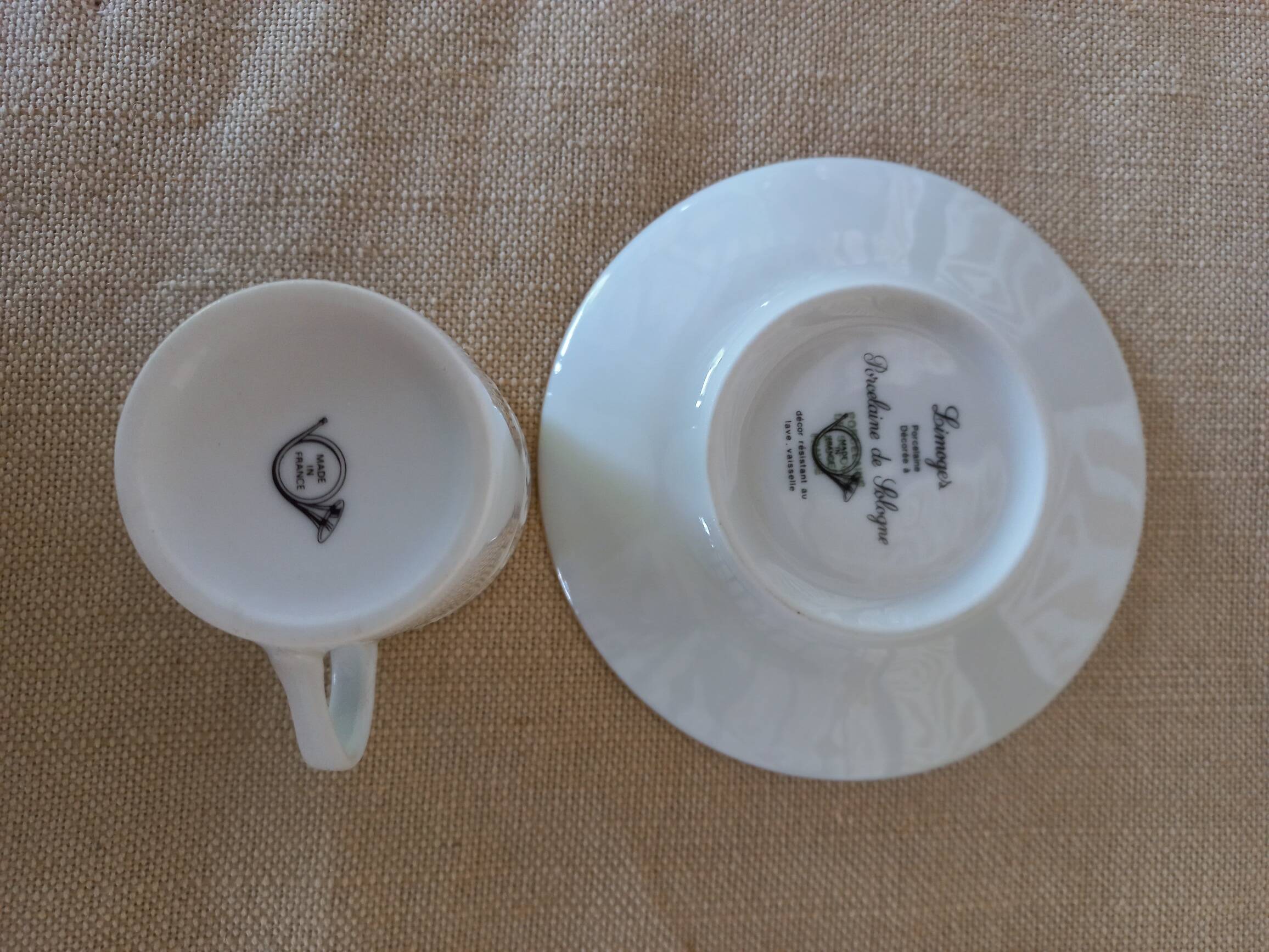 Limoges porcelain cups