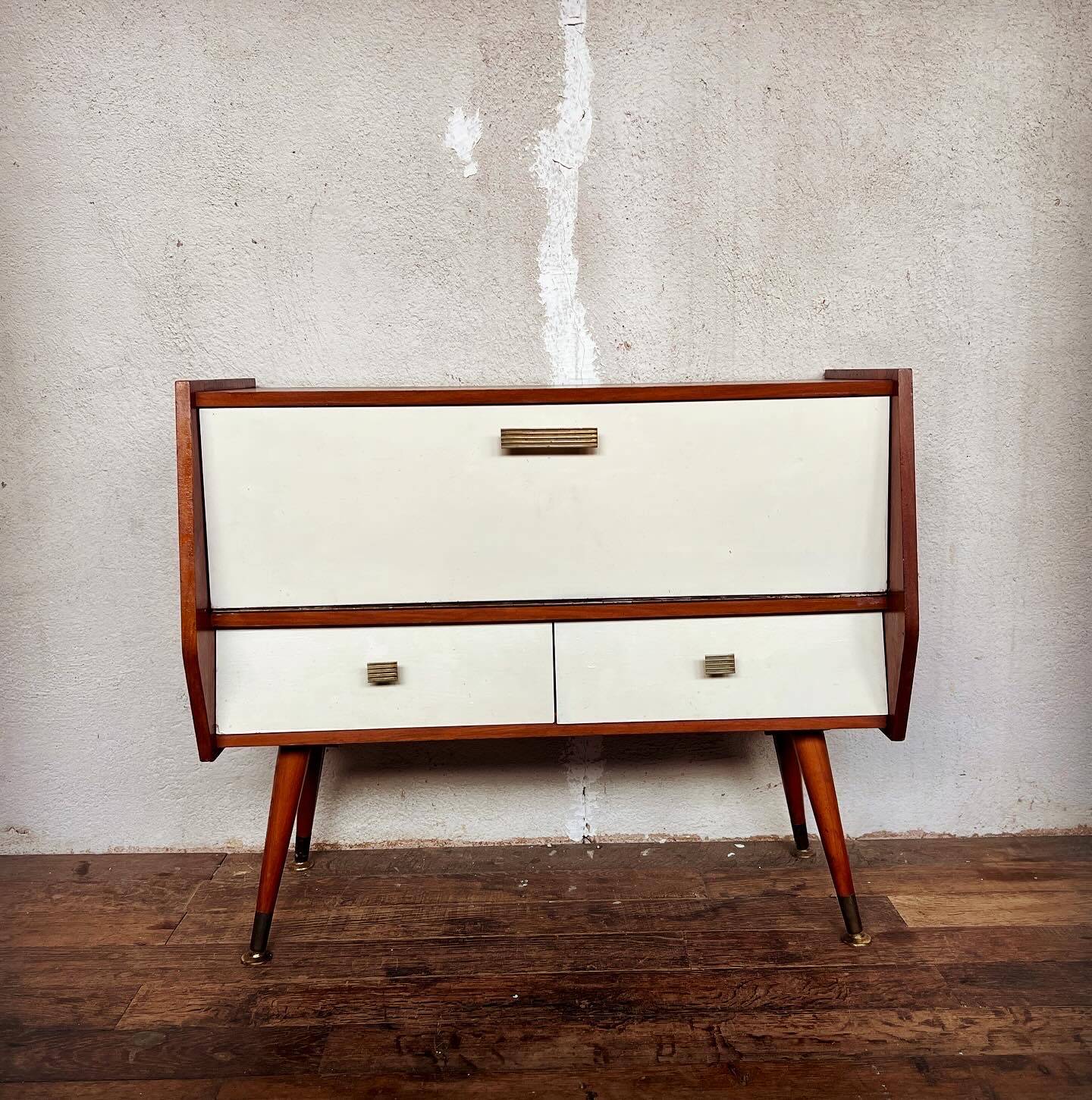 Mini sideboard TV cabinet end of Scandinavian vintage sofa