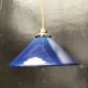 Suspension cône opaline bleu