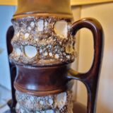 French ceramic lamp from the 70s with the "Fat Lava" technique and