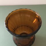 Amber glass tulip for suspension or kerosene lamp. Hemmed edge