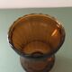 Amber glass tulip for suspension or kerosene lamp. Hemmed edge