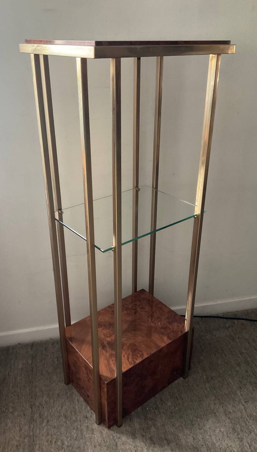 Belgo Chrom shelf 23kt gold plated from the 70s