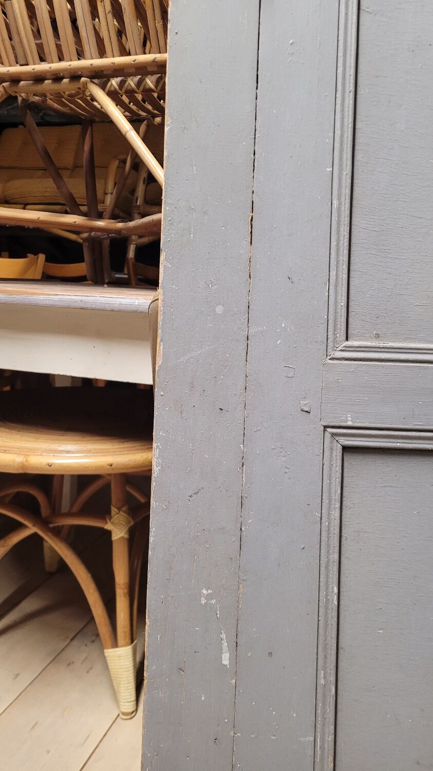 Double cupboard door front in old painted fir