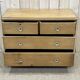 Nineteenth century Victorian chest of drawers in fir and glass buttons