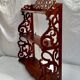 Old wall shelf in worked wood dimension: height -67cm- width --55cm-
