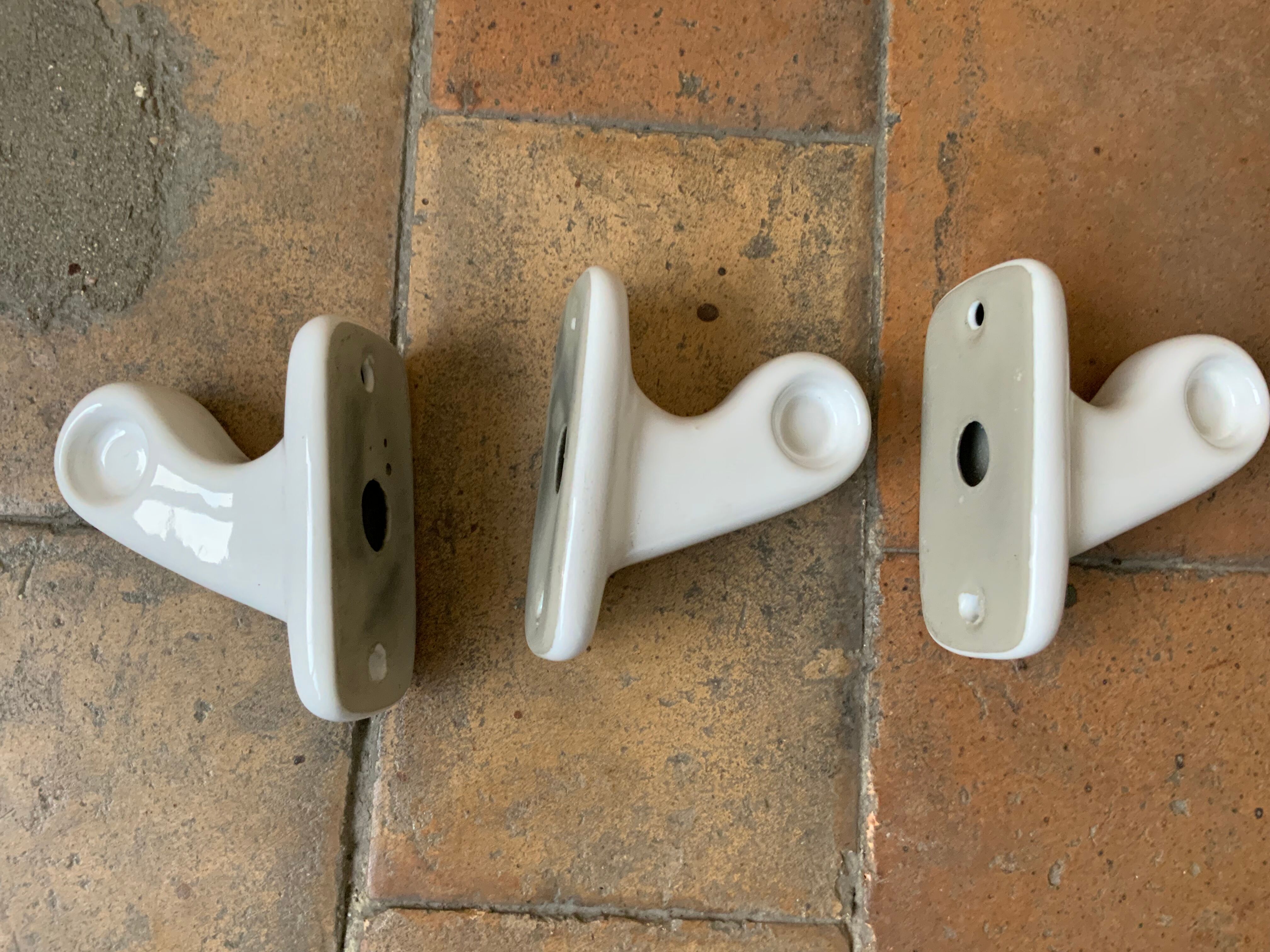 Vintage ceramic hooks