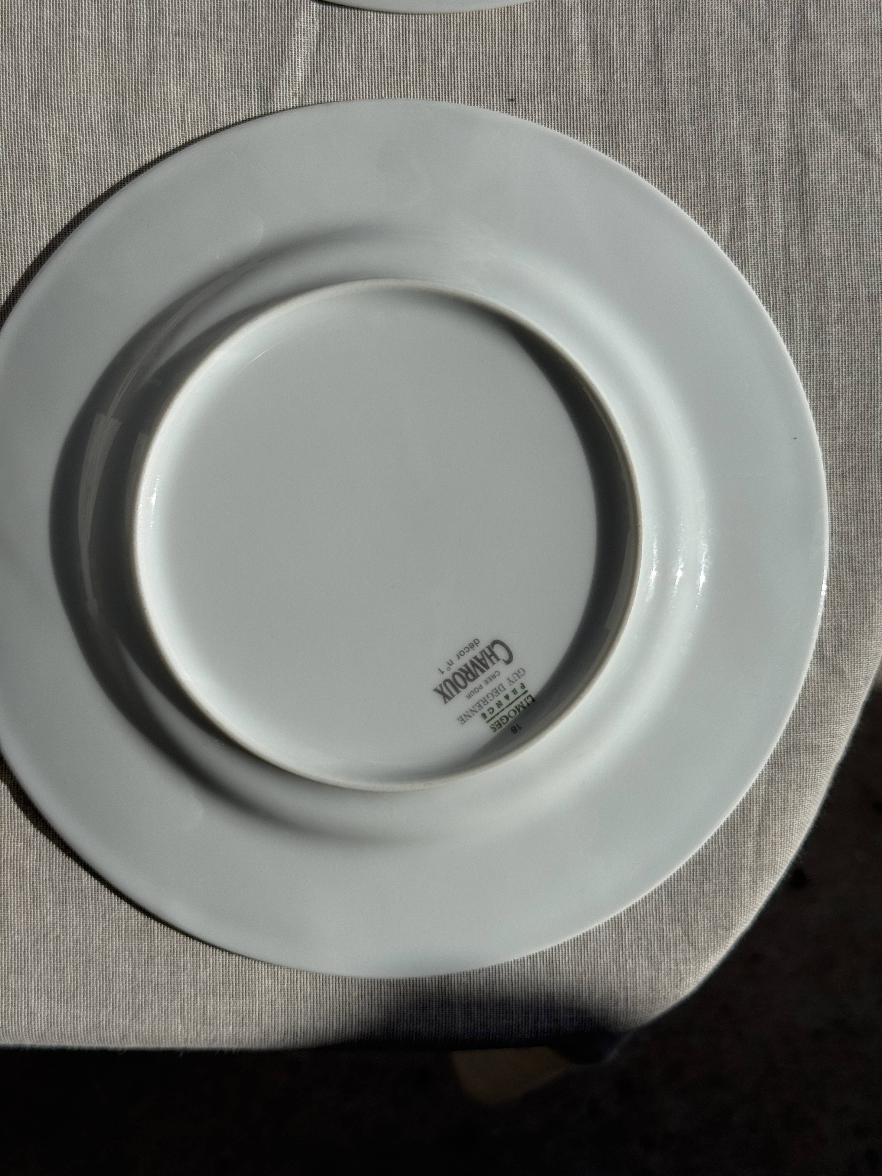 Set of 12 cheese plates France Chavroux 1990s D 21.5