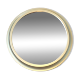 Vintage round mirror with gold metal frame 44 cm Ø