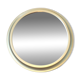Vintage round mirror with gold metal frame 44 cm Ø