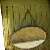 Oval art deco mirror