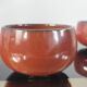 Duo de coupelles vintage en céramique rouge émaillée